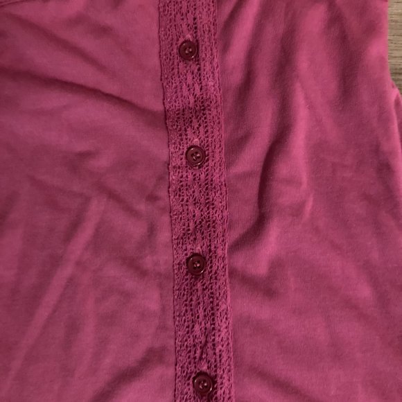 Appaman Mini Dark Pink Sun Dress Lace Trim Button Back 6-12 Months New With Tags - Picture 3 of 3